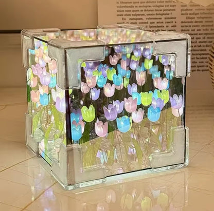 Lampada Cubo Distesa di Fiori