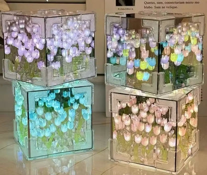 Lampada Cubo Distesa di Fiori