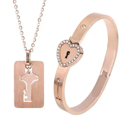 Set Bracciale e Collana ‘Love & Lock’