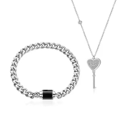 Set Bracciale e Collana ‘Love & Lock’