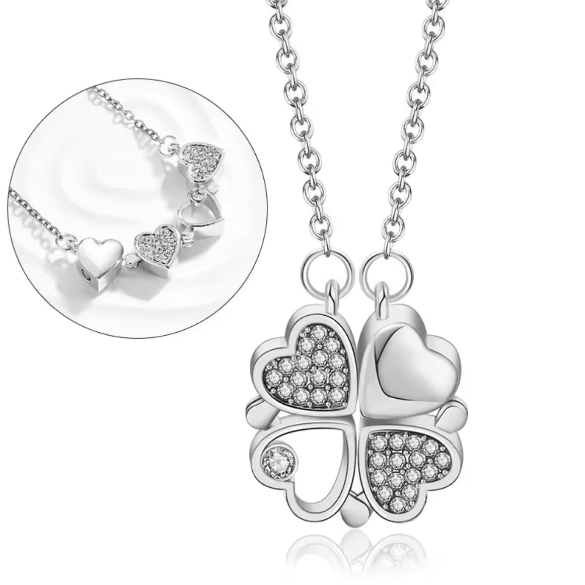 Collana ‘Magnetic Love’ 2 in 1 Oro/Argento