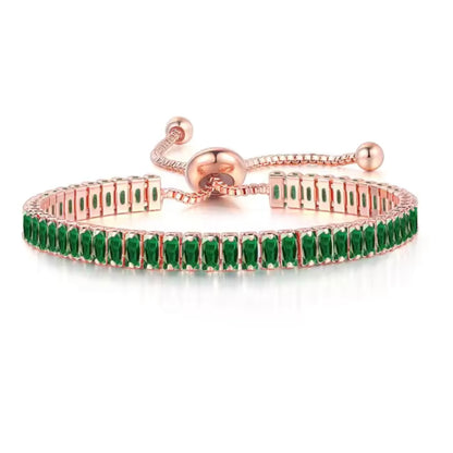 Bracciale Tennis con Zirconi da 6mm Oro/Oro Rosa/Argento