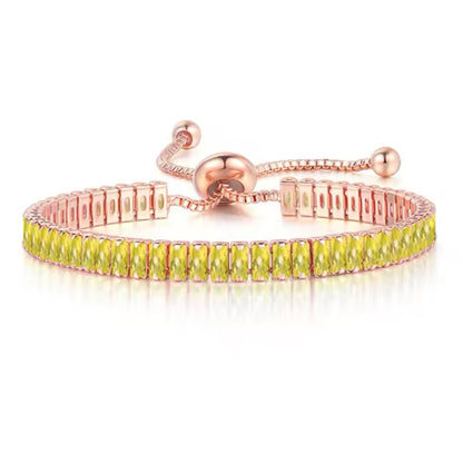 Bracciale Tennis con Zirconi da 6mm Oro/Oro Rosa/Argento