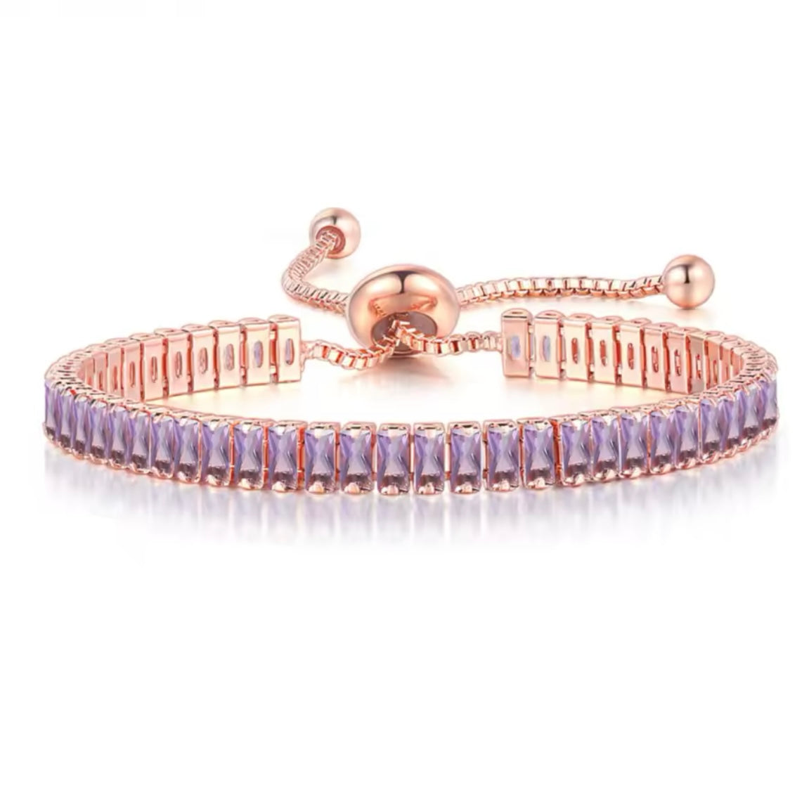 Bracciale Tennis con Zirconi da 6mm Oro/Oro Rosa/Argento