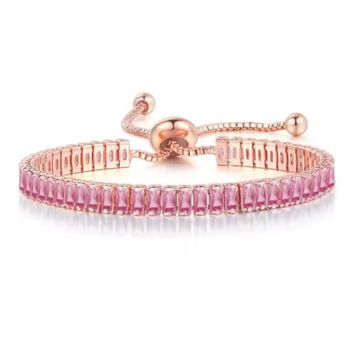 Bracciale Tennis con Zirconi da 6mm Oro/Oro Rosa/Argento