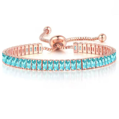 Bracciale Tennis con Zirconi da 6mm Oro/Oro Rosa/Argento