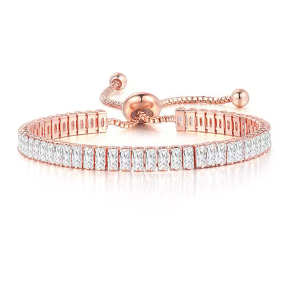 Bracciale Tennis con Zirconi da 6mm Oro/Oro Rosa/Argento