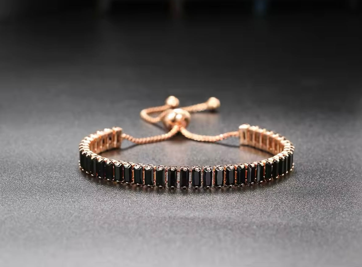 Bracciale Tennis con Zirconi da 6mm Oro/Oro Rosa/Argento