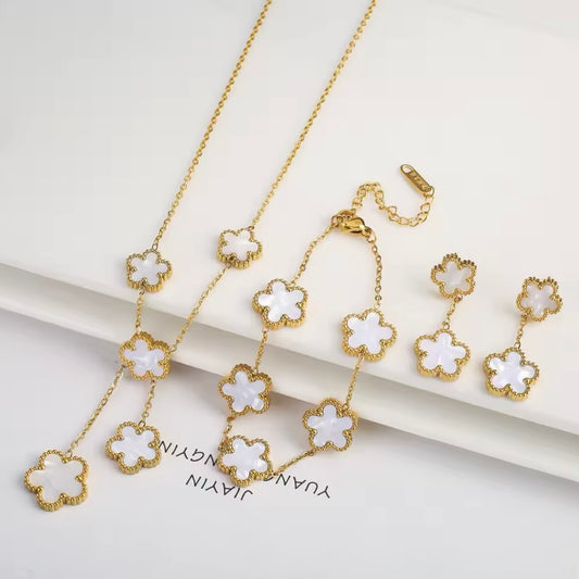 Set Collana, Bracciale e Orecchini ‘Luck’ Oro