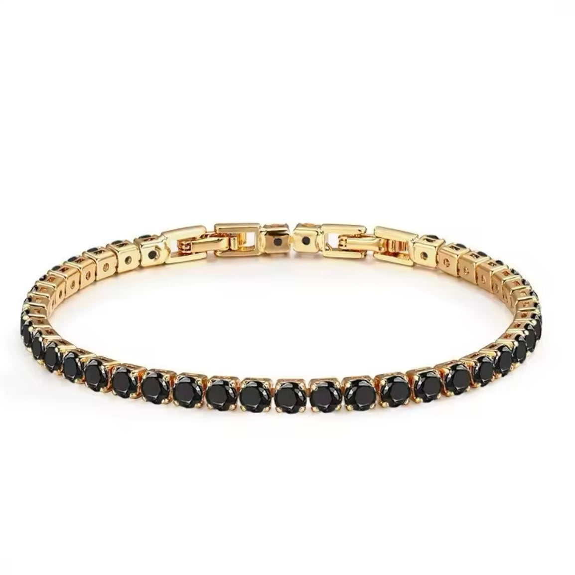 Bracciale Tennis con Zirconi da 4mm Oro/Argento