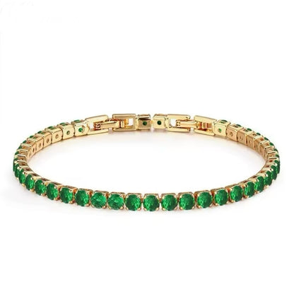 Bracciale Tennis con Zirconi da 4mm Oro/Argento