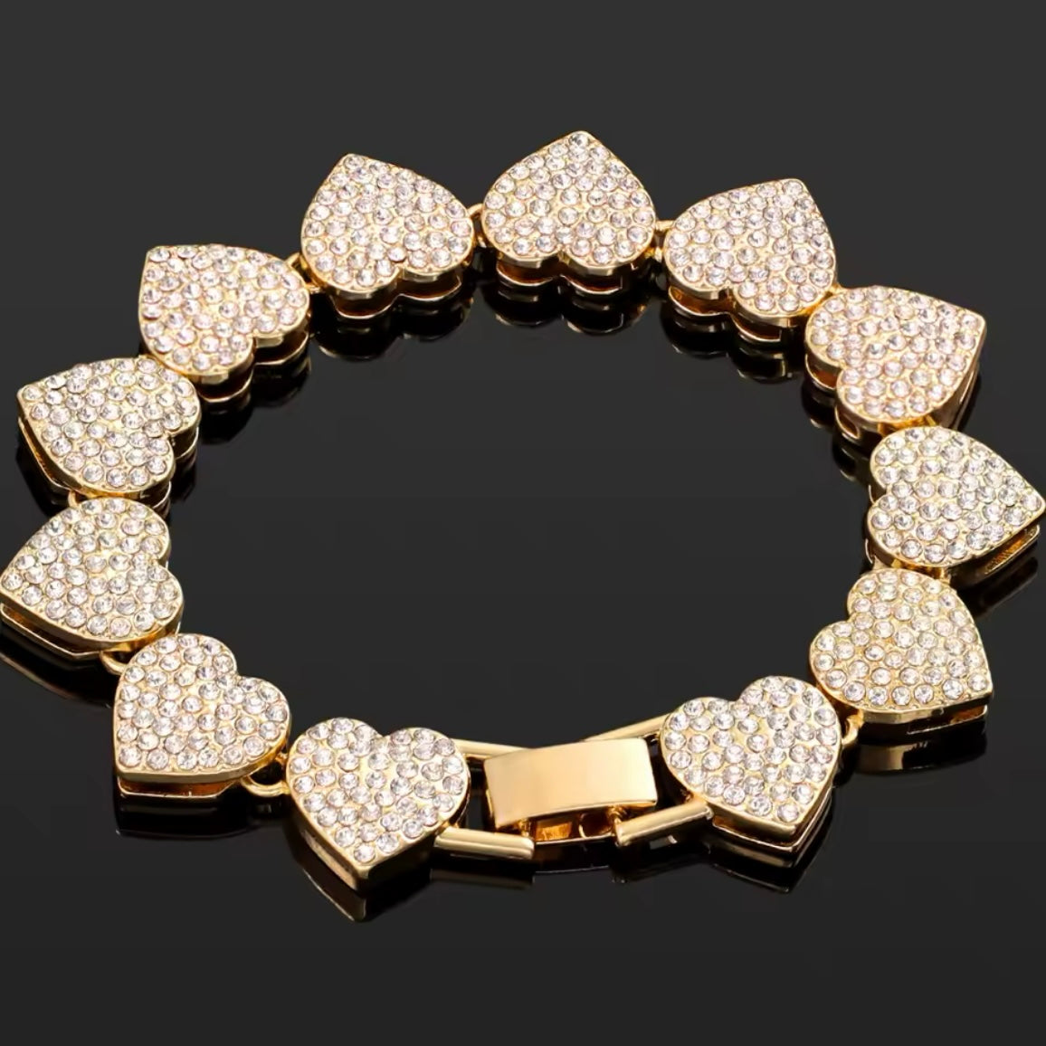 Bracciali 'Full Iced' con Zirconi Bianchi - Oro