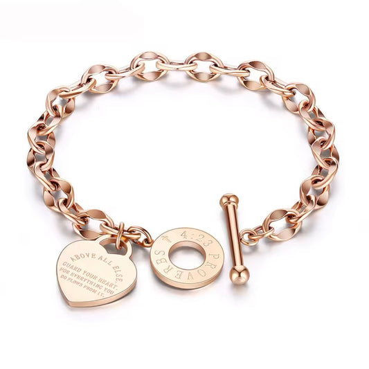 Bracciale 'Return to Love' con Ciondoli Argento 925 - Oro/Oro Rosa/Argento